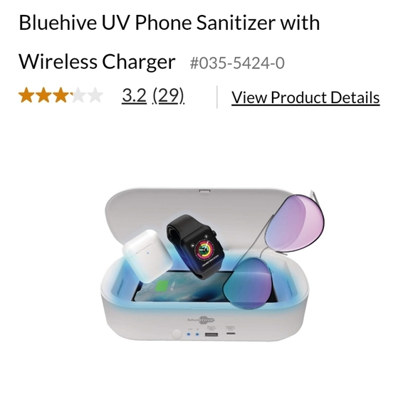 Bluehive Phone UV Light Sterilizer Box & Wireless Charging New in Box - Picture 3 of 4
